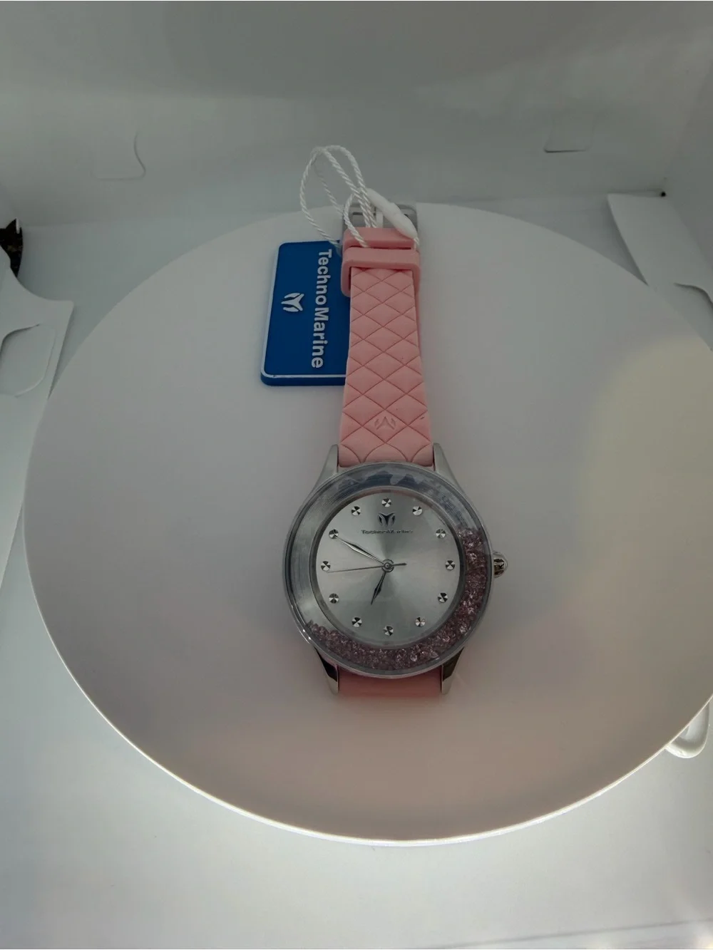 Technomarine Brillantezza Del Mare Pink Crystal Bezel Women's Watch 34mm